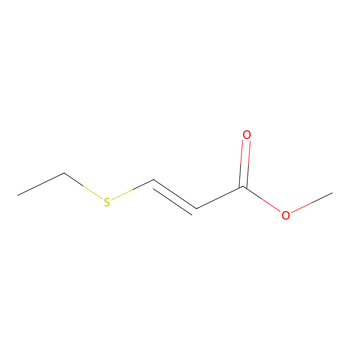 Methyl 3-(ethylsulfanyl)prop-2-enoate molecular structure, CAS 15904-87-7