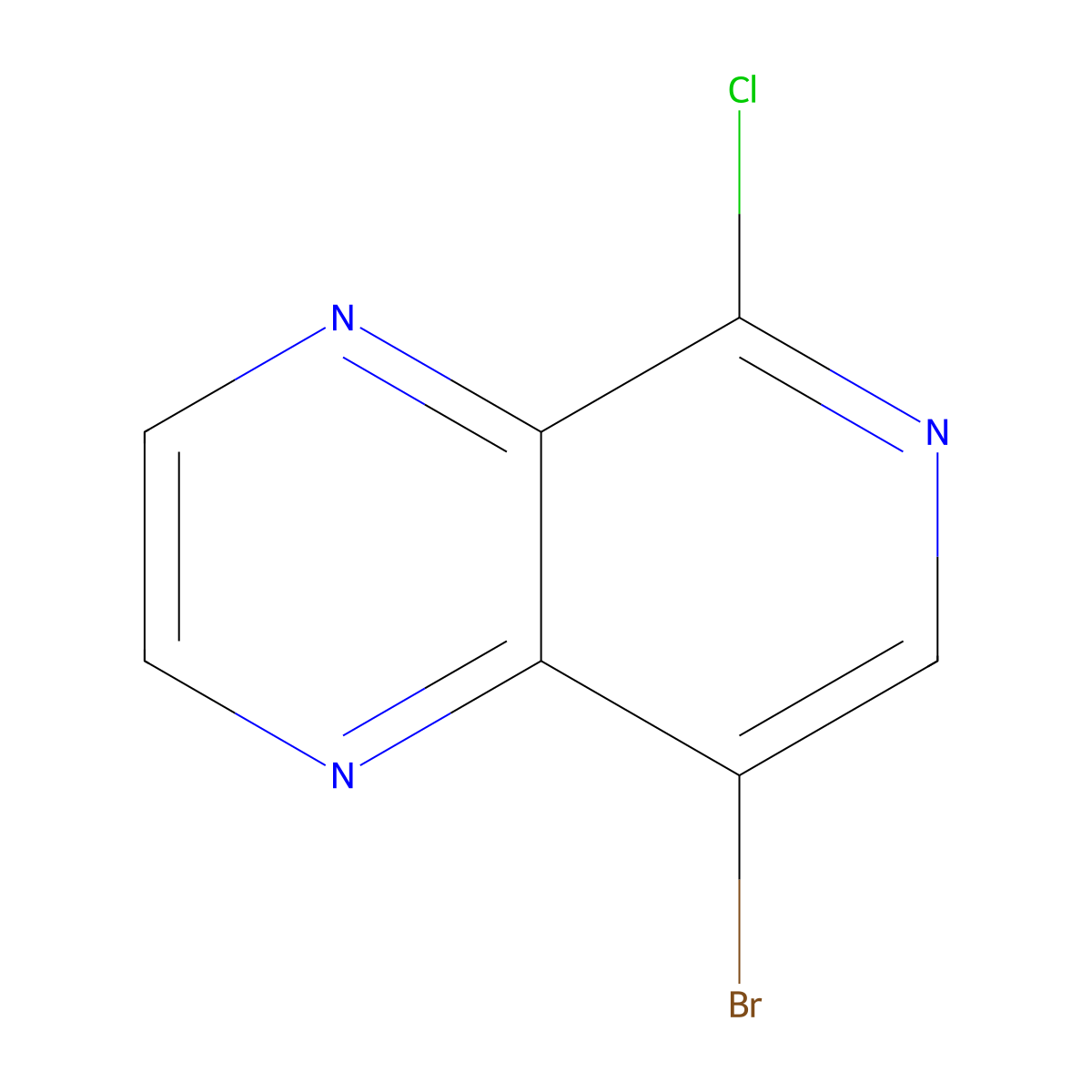8-Bromo-5-chloropyrido[3,4-b]pyrazine molecular structure, CAS 1590409-71-4