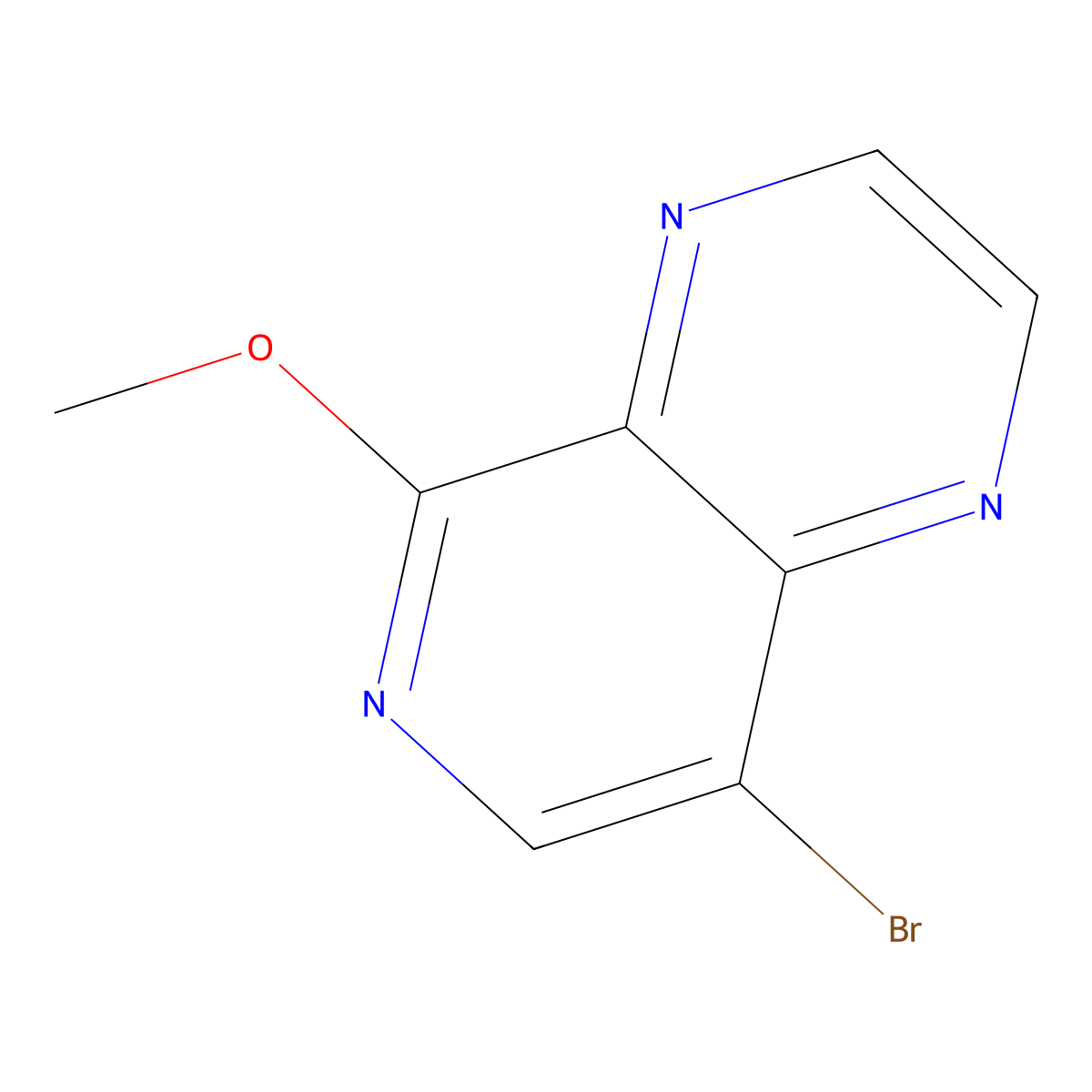 8-Bromo-5-methoxypyrido[3,4-b]pyrazine molecular structure, CAS 1590409-72-5