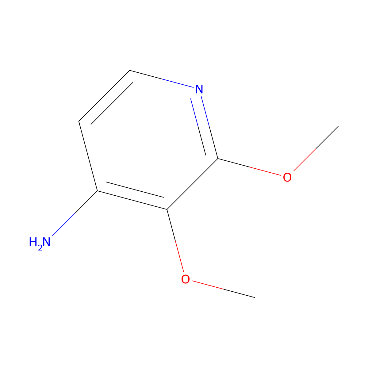 2,3-Dimethoxypyridin-4-amine molecular structure, CAS 1590410-65-3