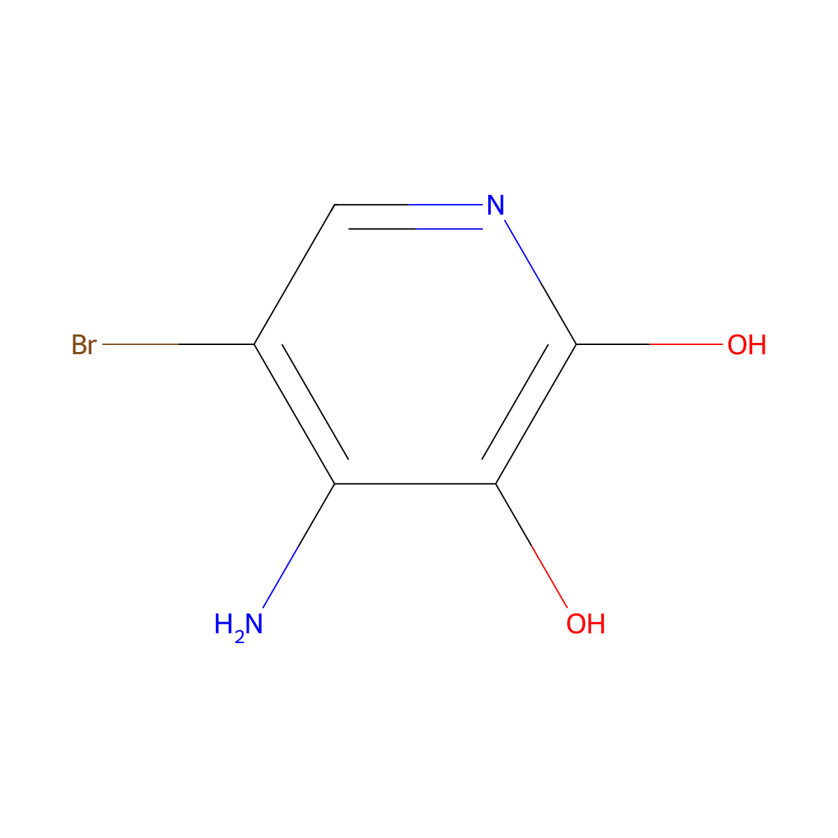 4-Amino-5-bromopyridine-2,3-diol molecular structure, CAS 1590410-68-6