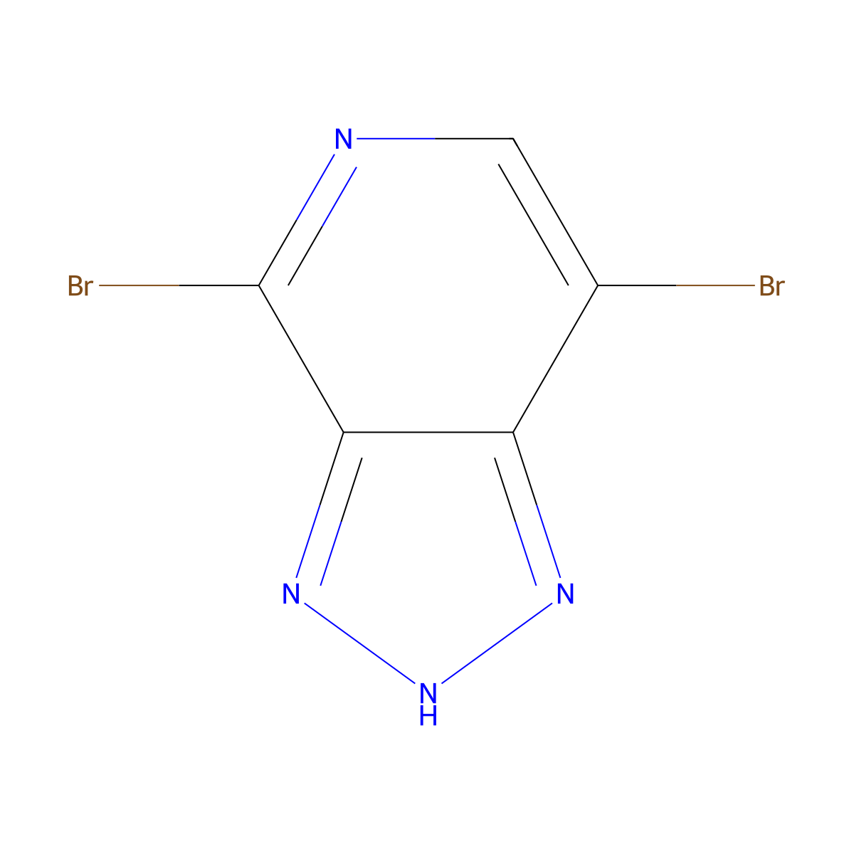 4,7-dibromo-3H-[1,2,3]triazolo[4,5-c]pyridine molecular structure, CAS 1590410-83-5