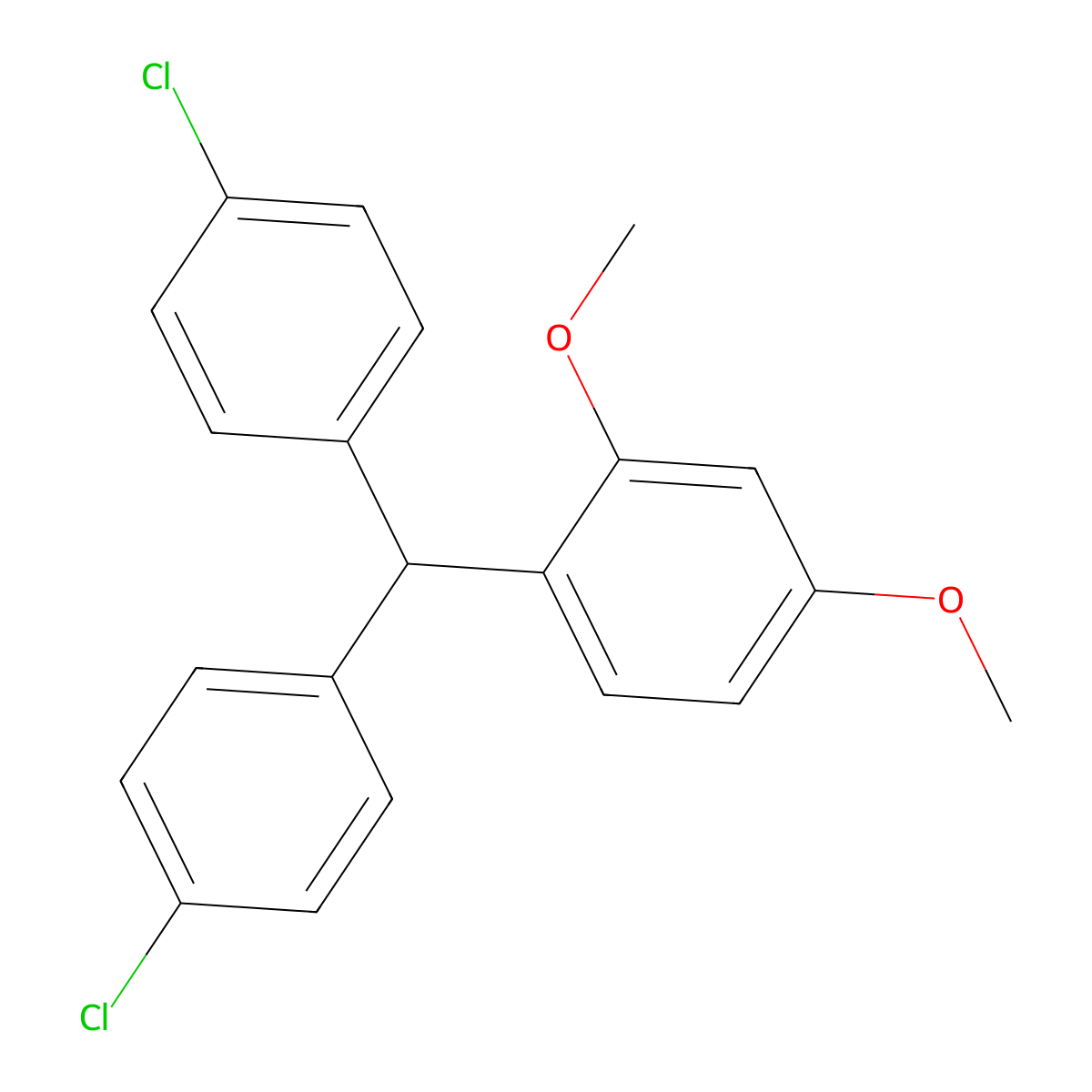 4-Bis(4-Chlorophenyl)methyl-1,3-dimethoxybenzene molecular structure, CAS 1590417-52-9