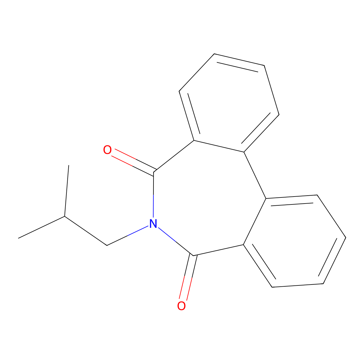 6-(2-Methylpropyl)benzo[d][2]benzazepine-5,7-dione molecular structure, CAS 159046-21-6