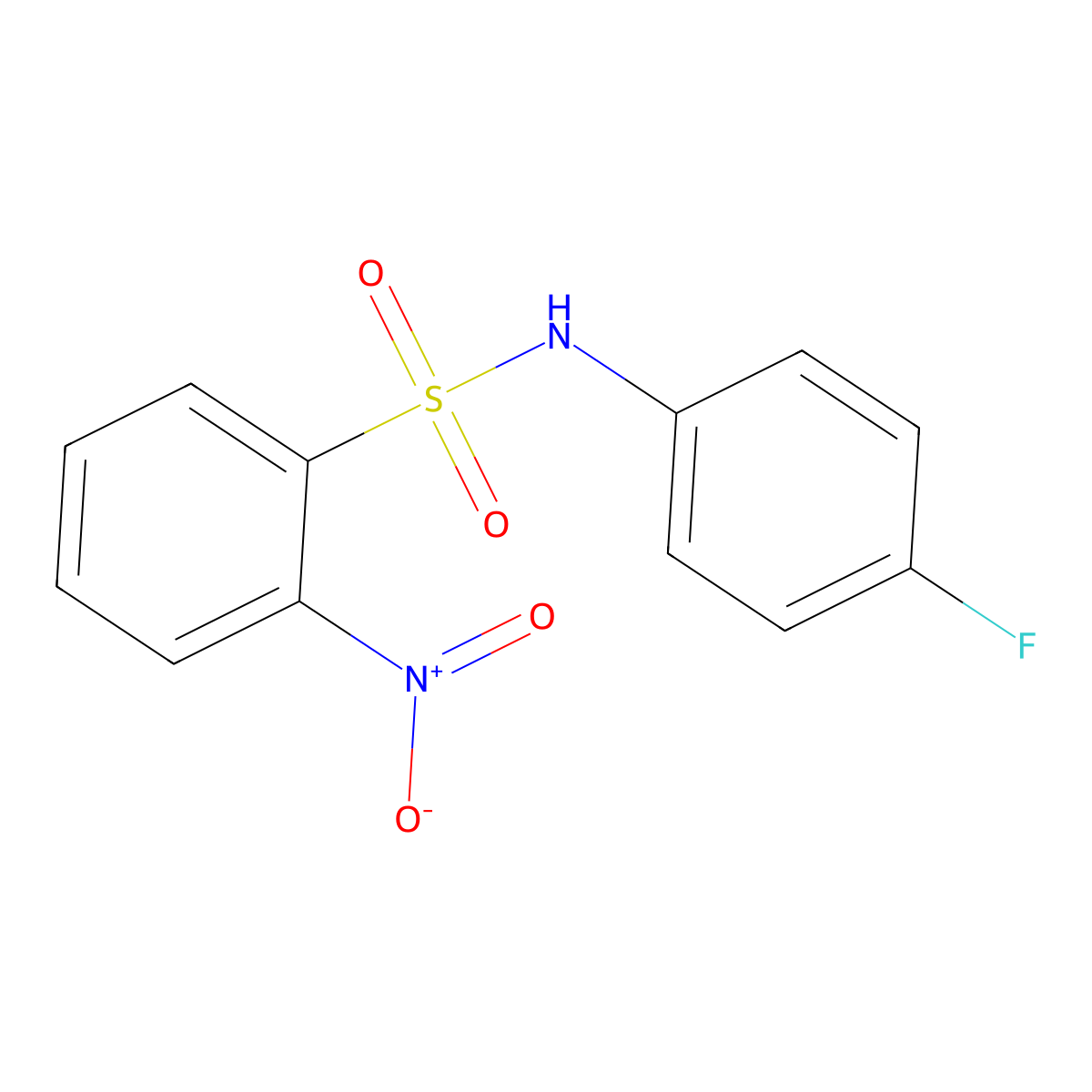 N-(4-Fluorophenyl)-2-nitrobenzenesulfonamide molecular structure, CAS 159048-81-4