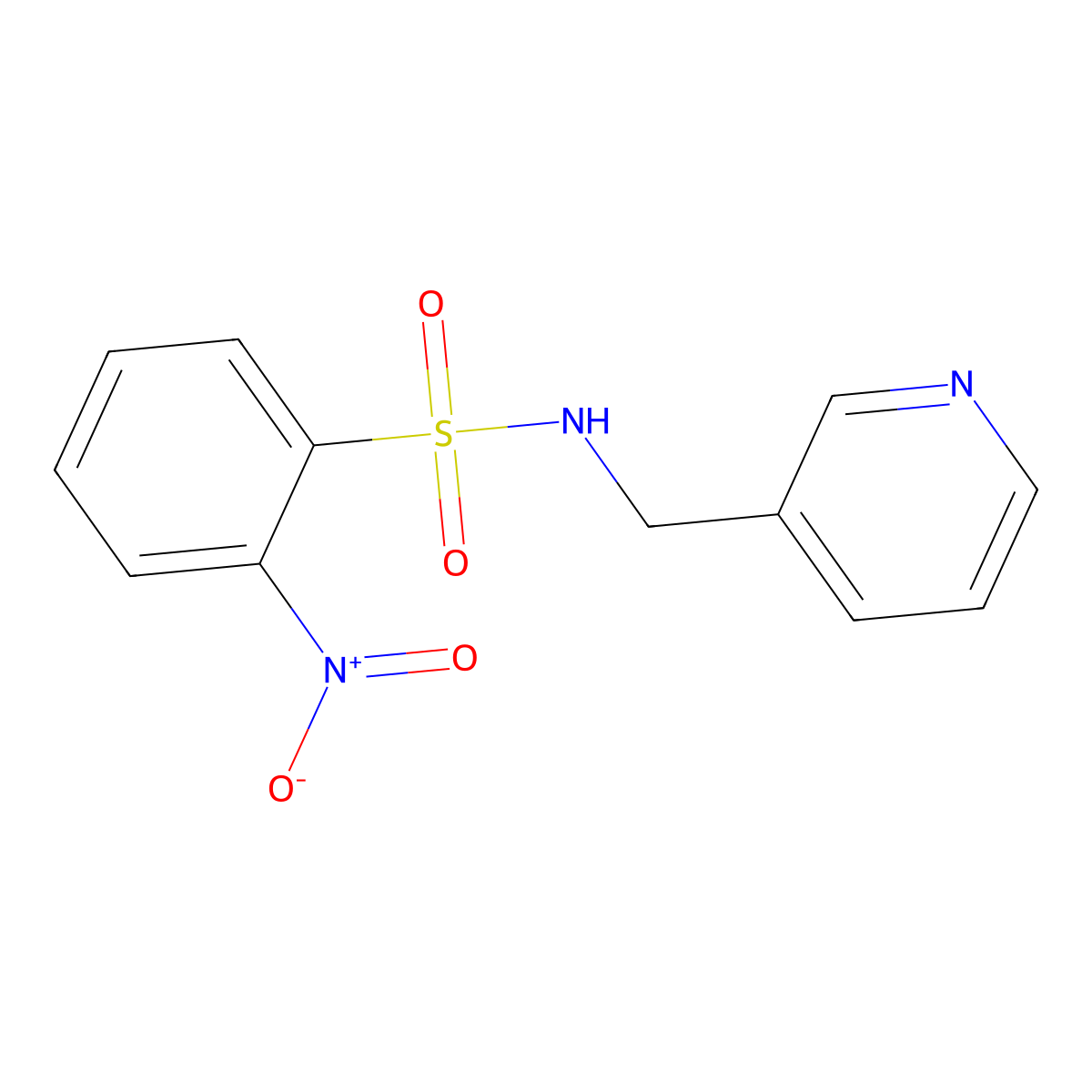 2-Nitro-N-(3-pyridinylmethyl)benzenesulfonamide molecular structure, CAS 159048-84-7