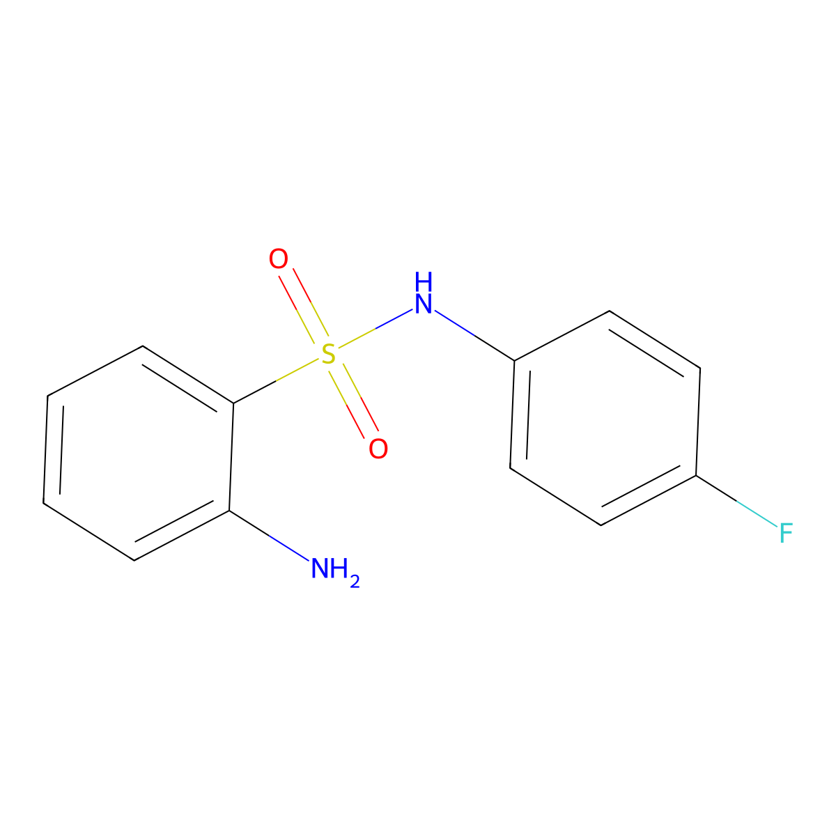 2-Amino-N-(4-fluorophenyl)benzenesulfonamide molecular structure, CAS 159048-93-8