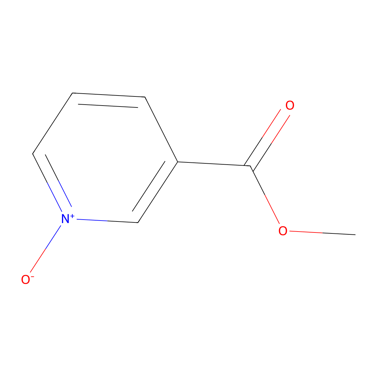 Methyl nicotinate 1-oxide molecular structure, CAS 15905-18-7