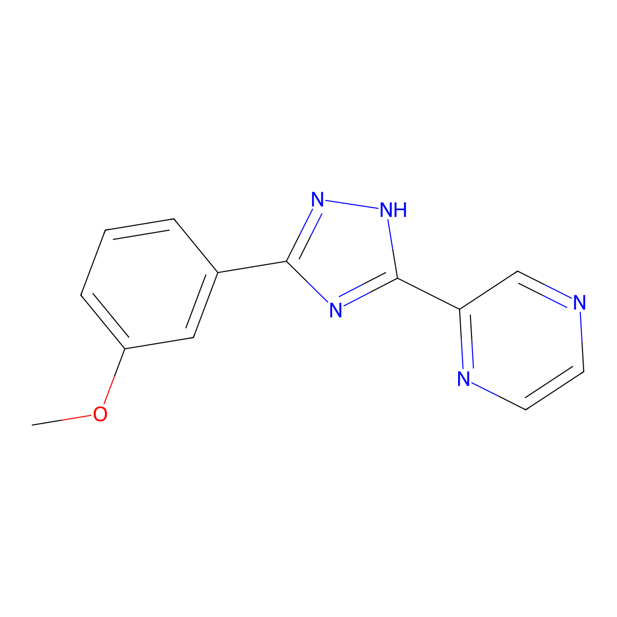 2-[3-(3-Methoxyphenyl)-1H-1,2,4-triazol-5-yl]pyrazine molecular structure, CAS 159053-07-3
