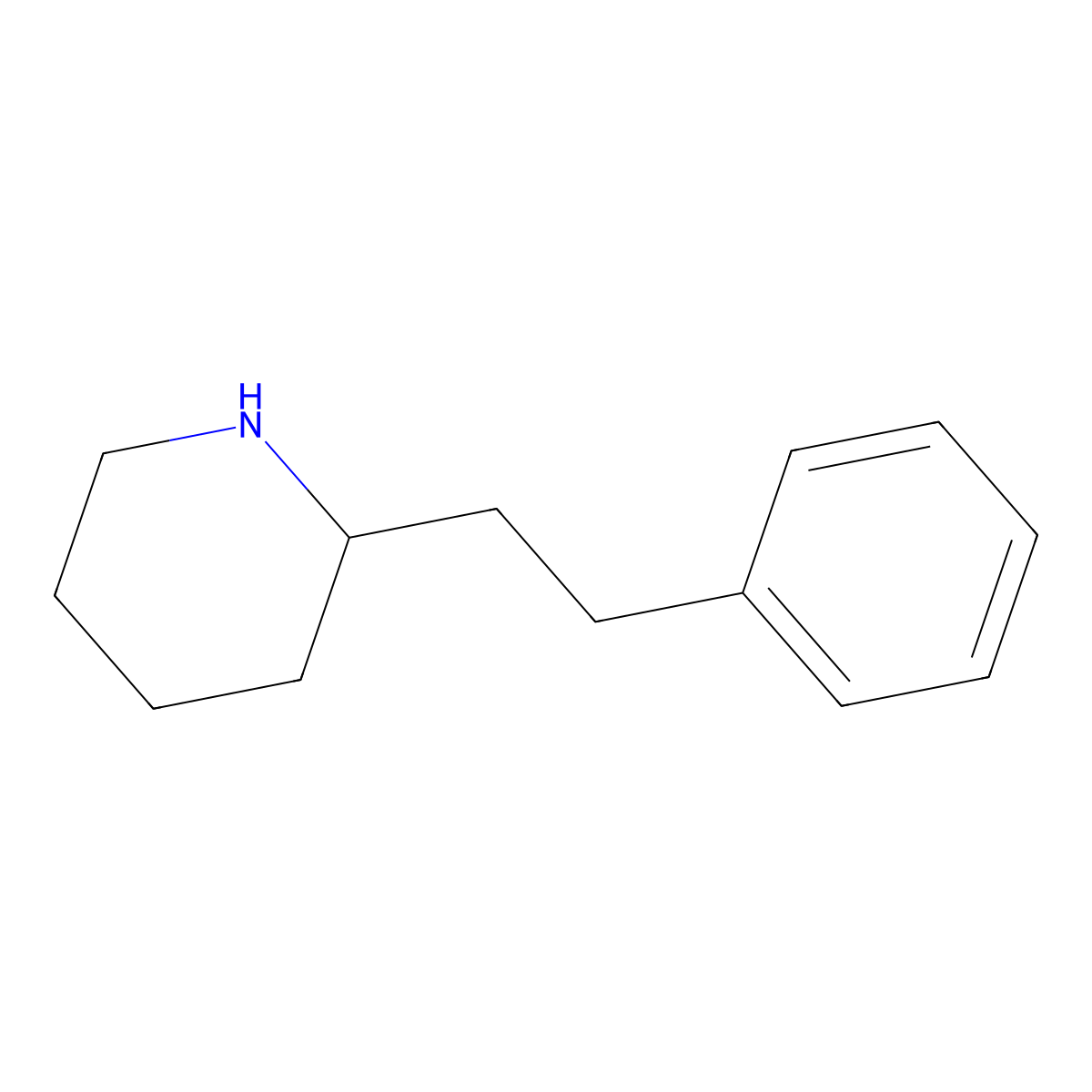 2-(2-Phenylethyl)piperidine molecular structure, CAS 159053-39-1