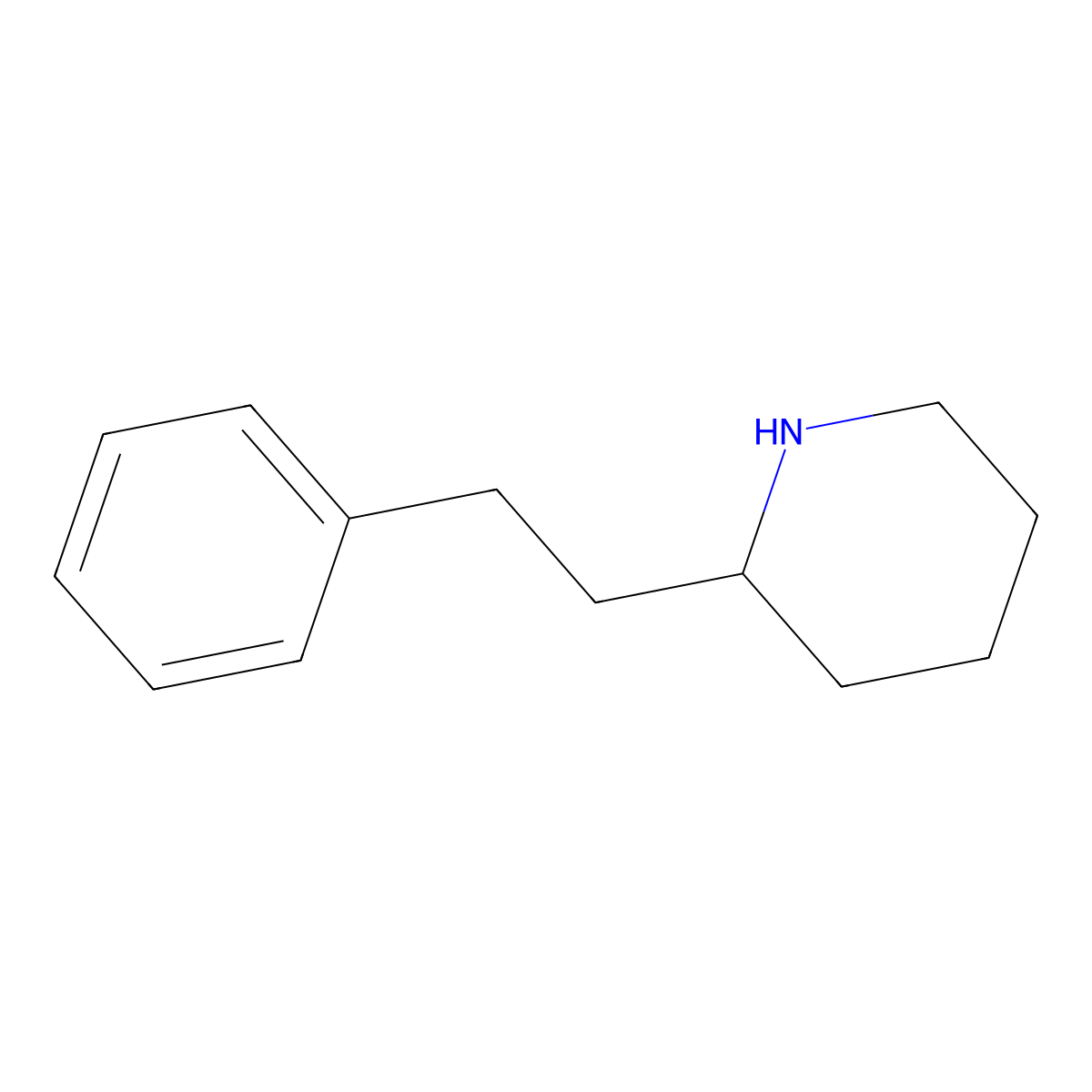 2-(2-Phenylethyl)piperidine molecular structure, CAS 159053-39-1