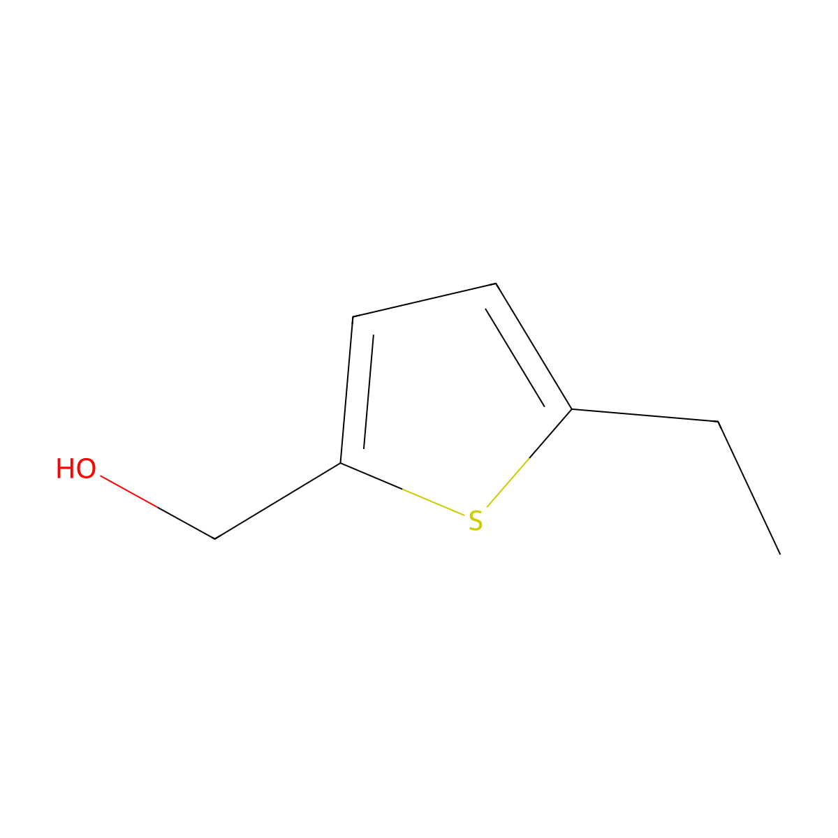 (5-Ethylthiophen-2-YL)methanol molecular structure, CAS 159058-69-2