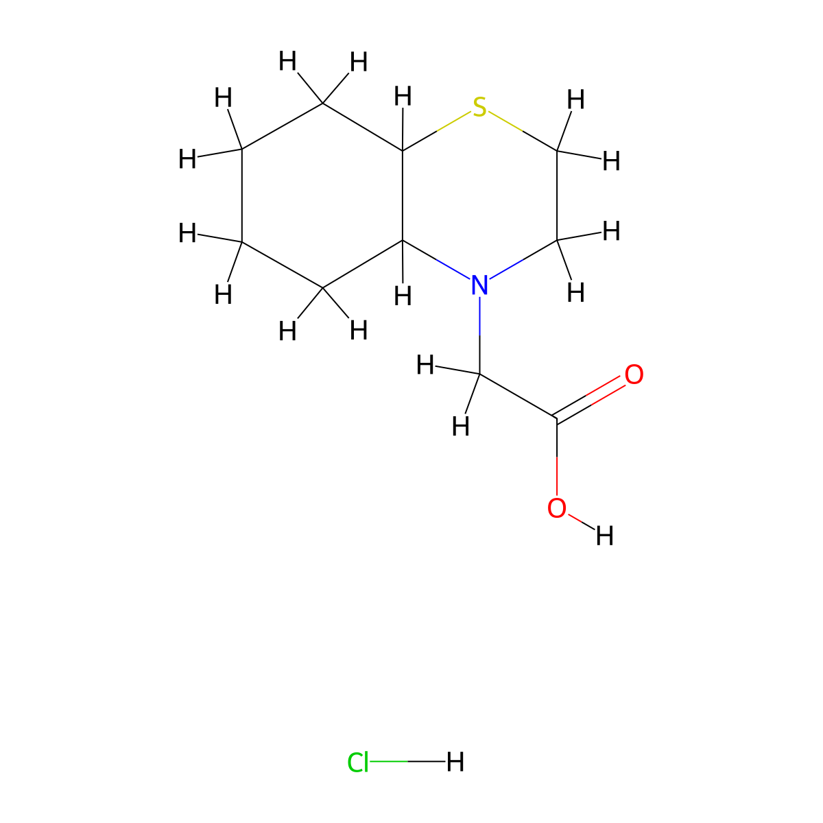 2-(2,3,4a,5,6,7,8,8a-Octahydrobenzo[b][1,4]thiazin-4-yl)acetic acid;hydrochloride molecular structure, CAS 1590697-82-7