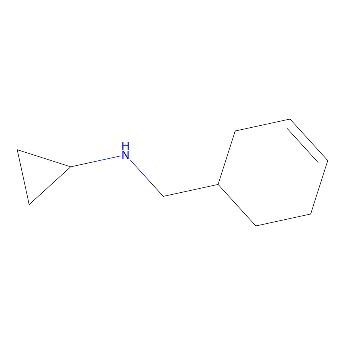 3-Cyclohexene-1-methylamine, N-cyclopropyl- molecular structure, CAS 15907-71-8