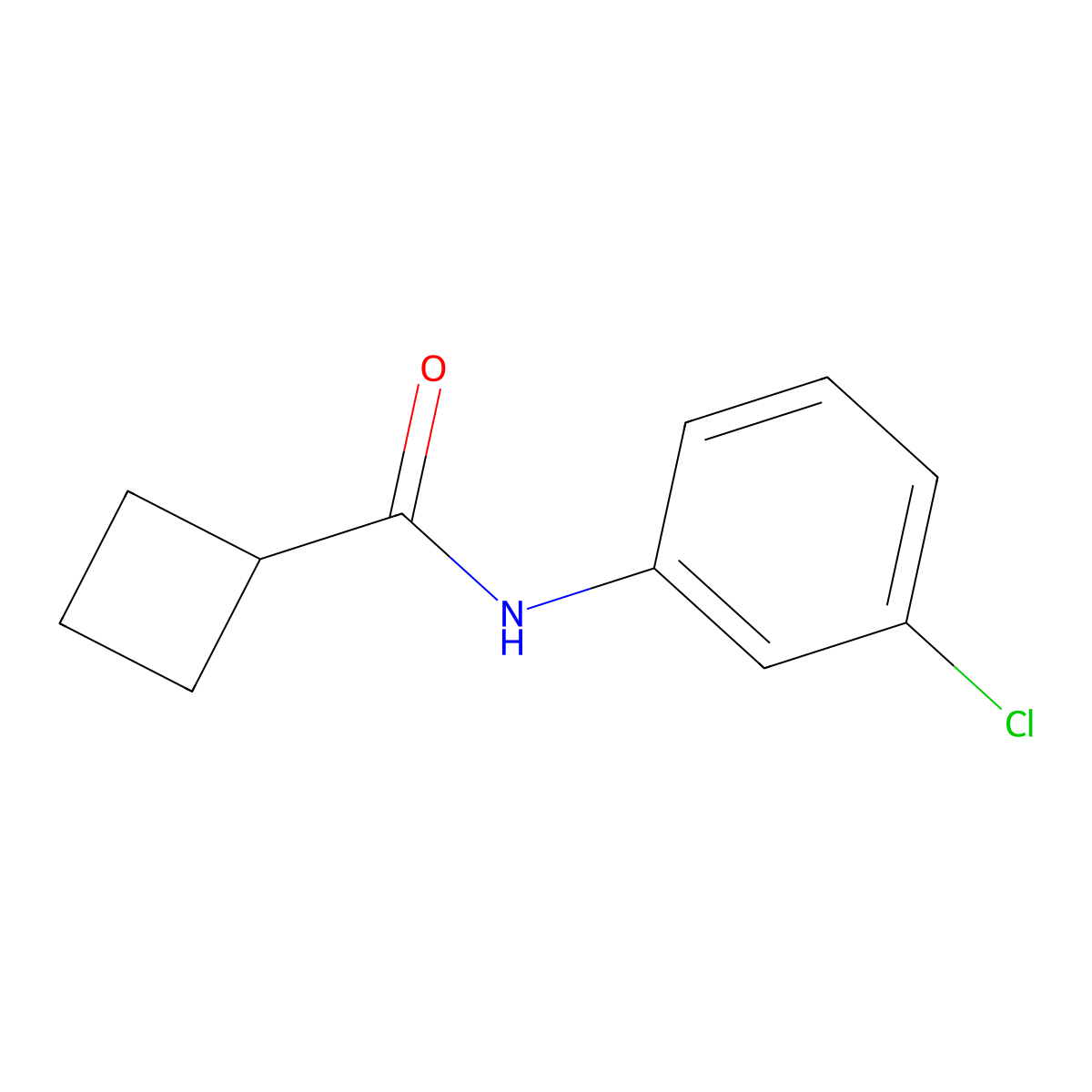 N-(3-chlorophenyl)cyclobutanecarboxamide molecular structure, CAS 15907-81-0