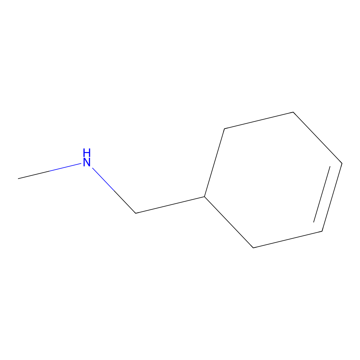(Cyclohex-3-en-1-ylmethyl)(methyl)amine molecular structure, CAS 15908-04-0