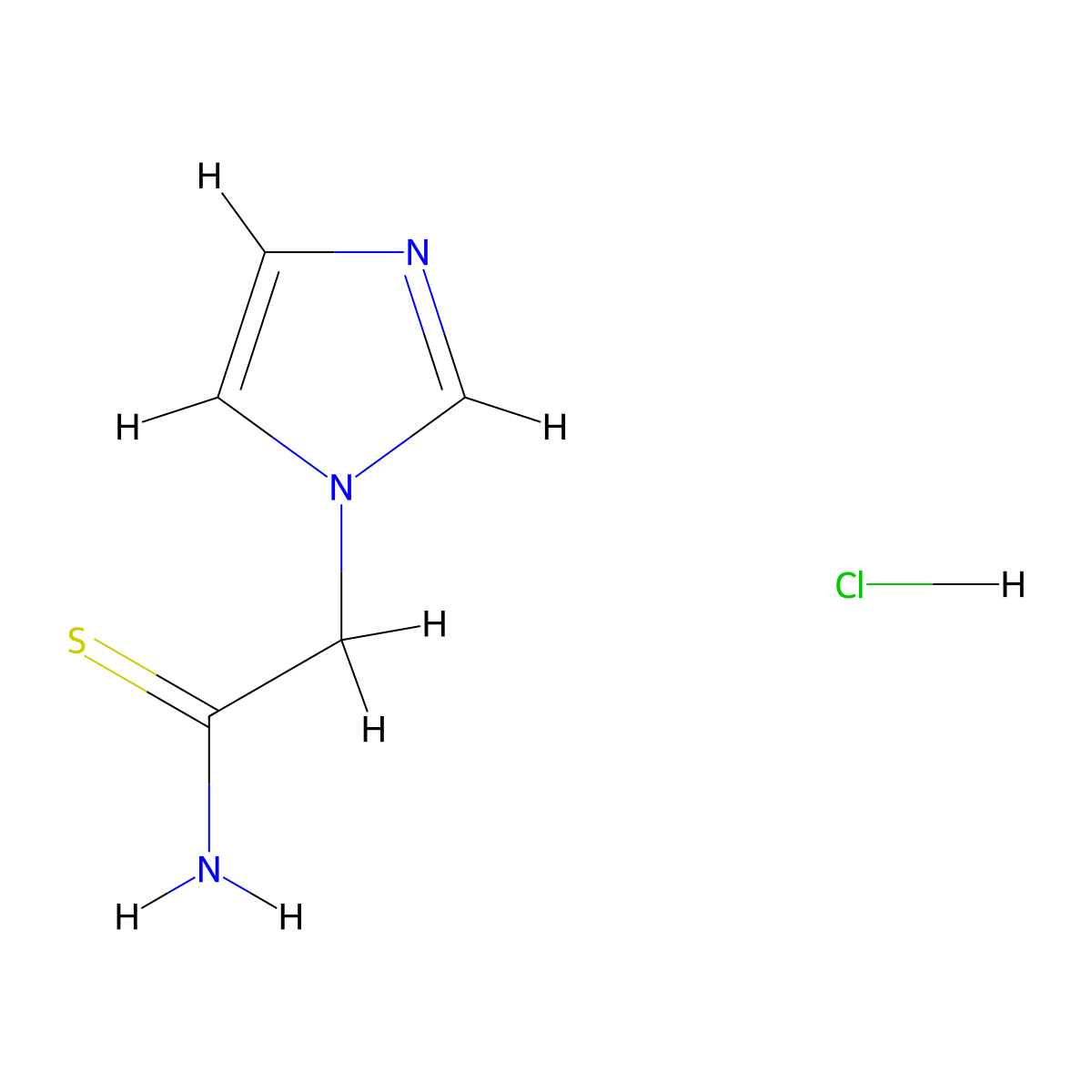 2-(1H-imidazol-1-yl)ethanethioamide hydrochloride molecular structure, CAS 159081-74-0