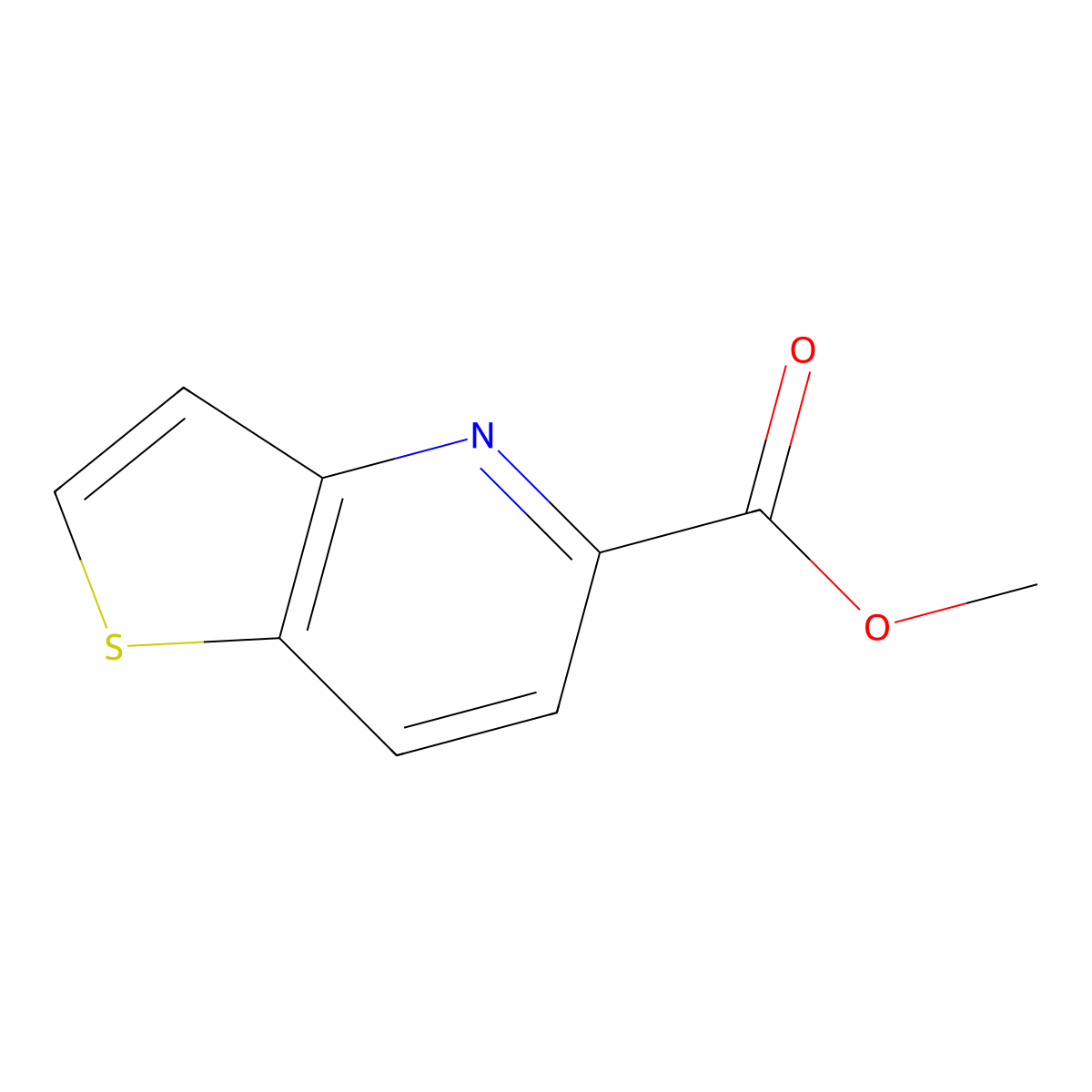 Methyl thieno[3,2-b]pyridine-5-carboxylate molecular structure, CAS 159084-44-3