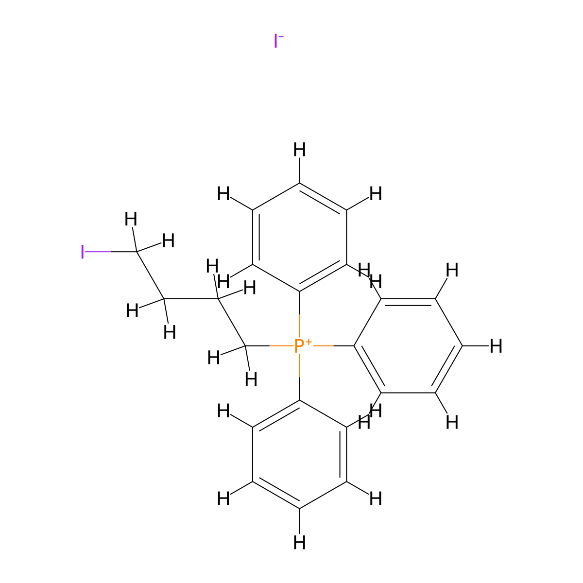 (4-Iodobutyl)(triphenyl)phosphanium iodide molecular structure, CAS 159085-21-9