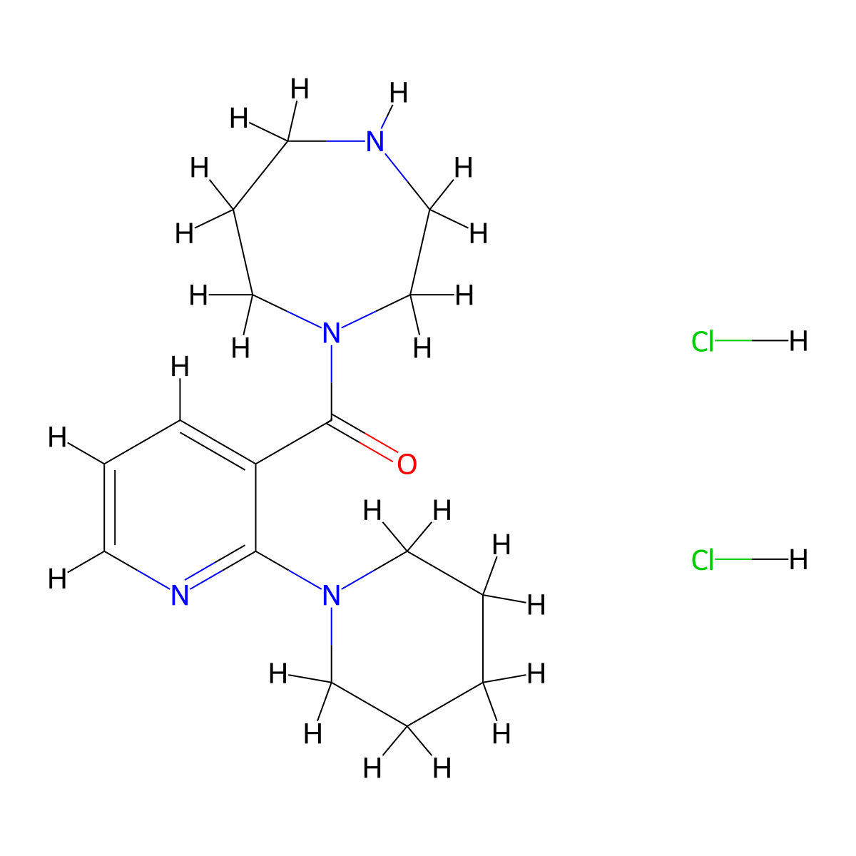 1-[2-(Piperidin-1-yl)pyridine-3-carbonyl]-1,4-diazepane dihydrochloride molecular structure, CAS 1590850-61-5