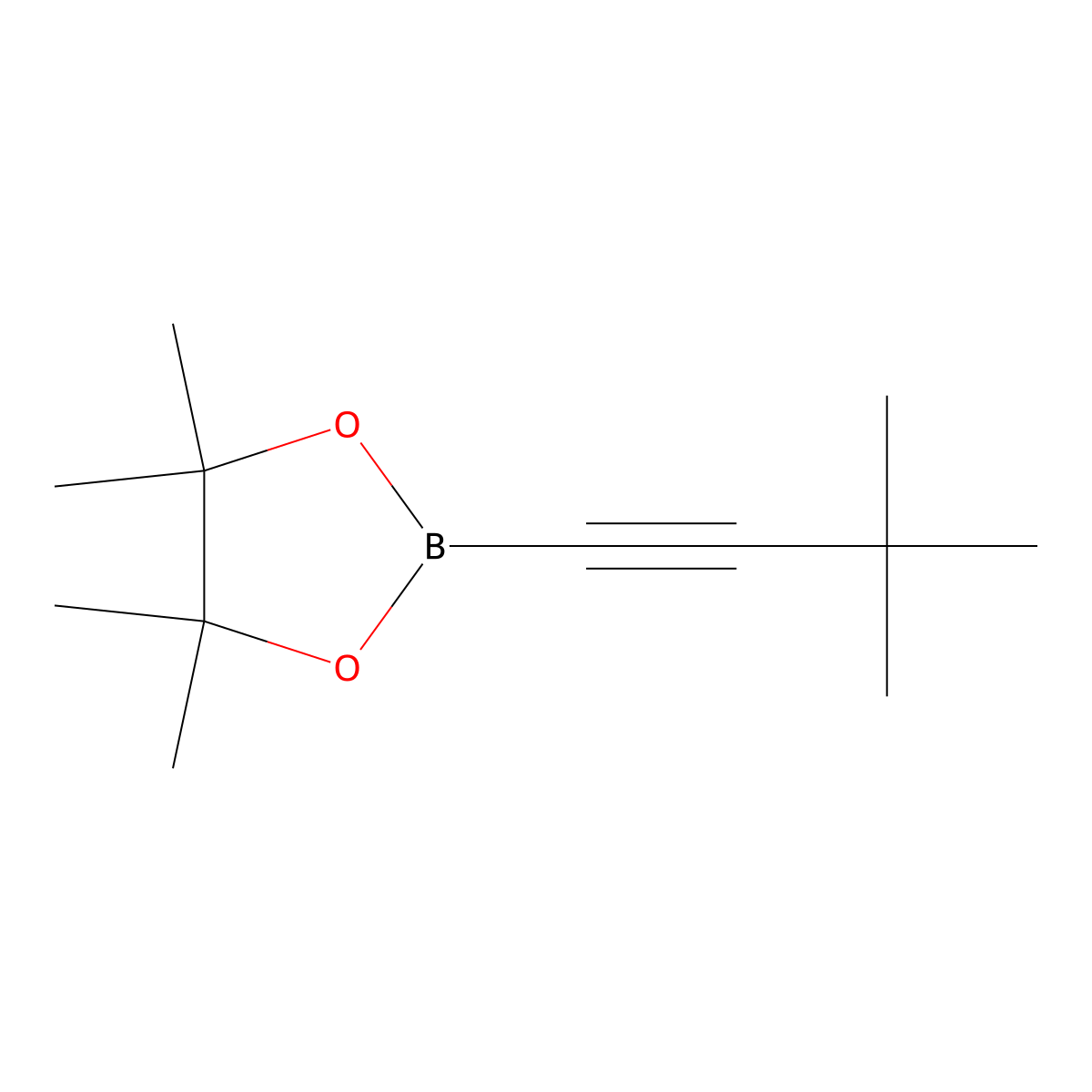 2-(3,3-Dimethyl-1-butyn-1-yl)-4,4,5,5-tetramethyl-1,3,2-dioxaborolane molecular structure, CAS 159087-41-9