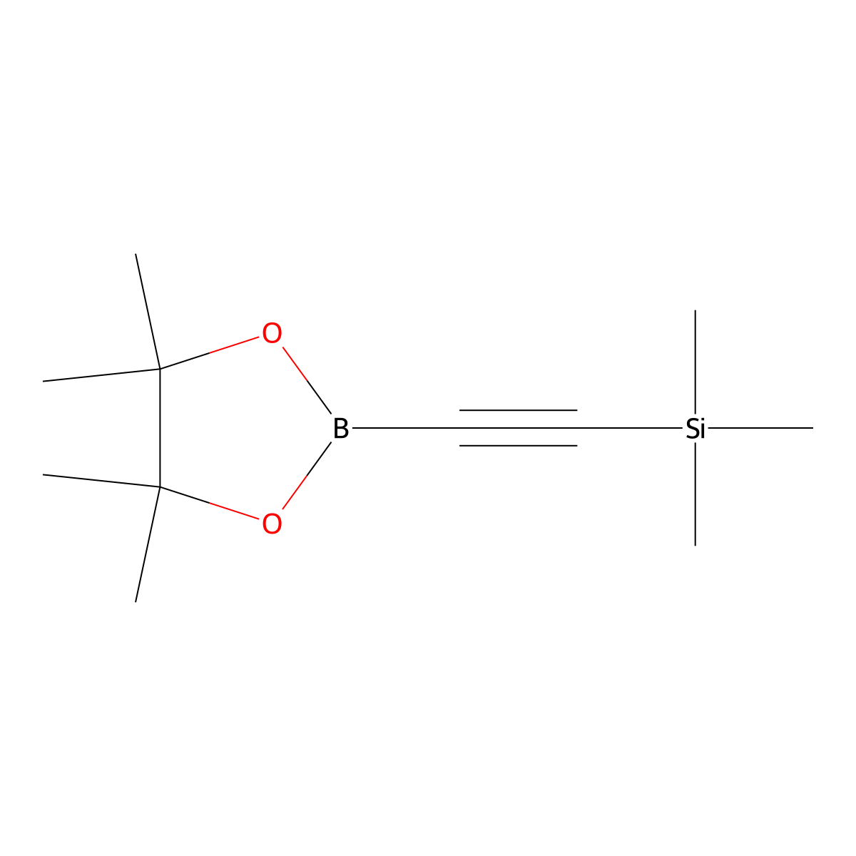 Trimethyl[2-(4,4,5,5-tetramethyl-1,3,2-dioxaborolan-2-yl)ethynyl]silane molecular structure, CAS 159087-46-4