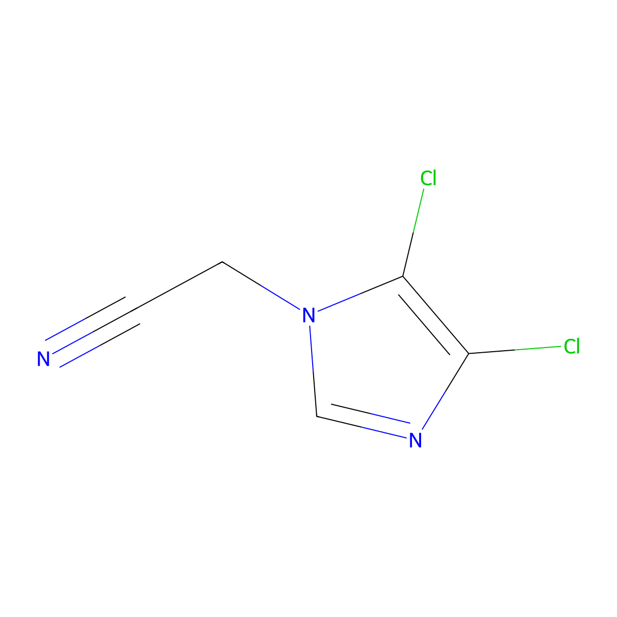 2-(4,5-dichloro-1H-imidazol-1-yl)acetonitrile molecular structure, CAS 159088-44-5