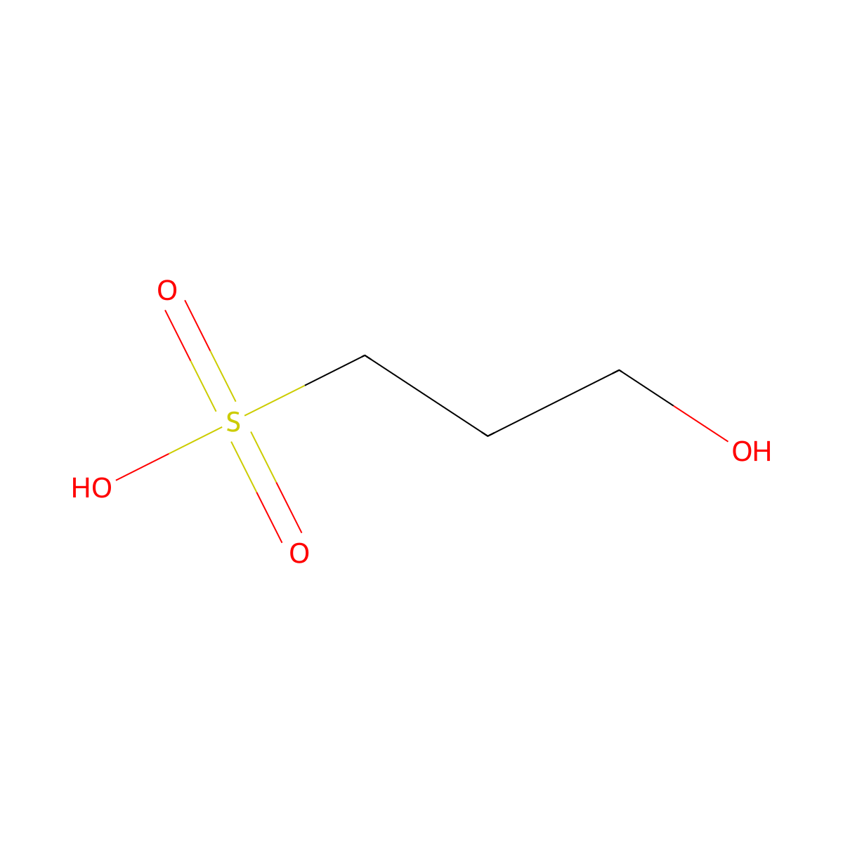 1-Propanesulfonic acid, 3-hydroxy- molecular structure, CAS 15909-83-8