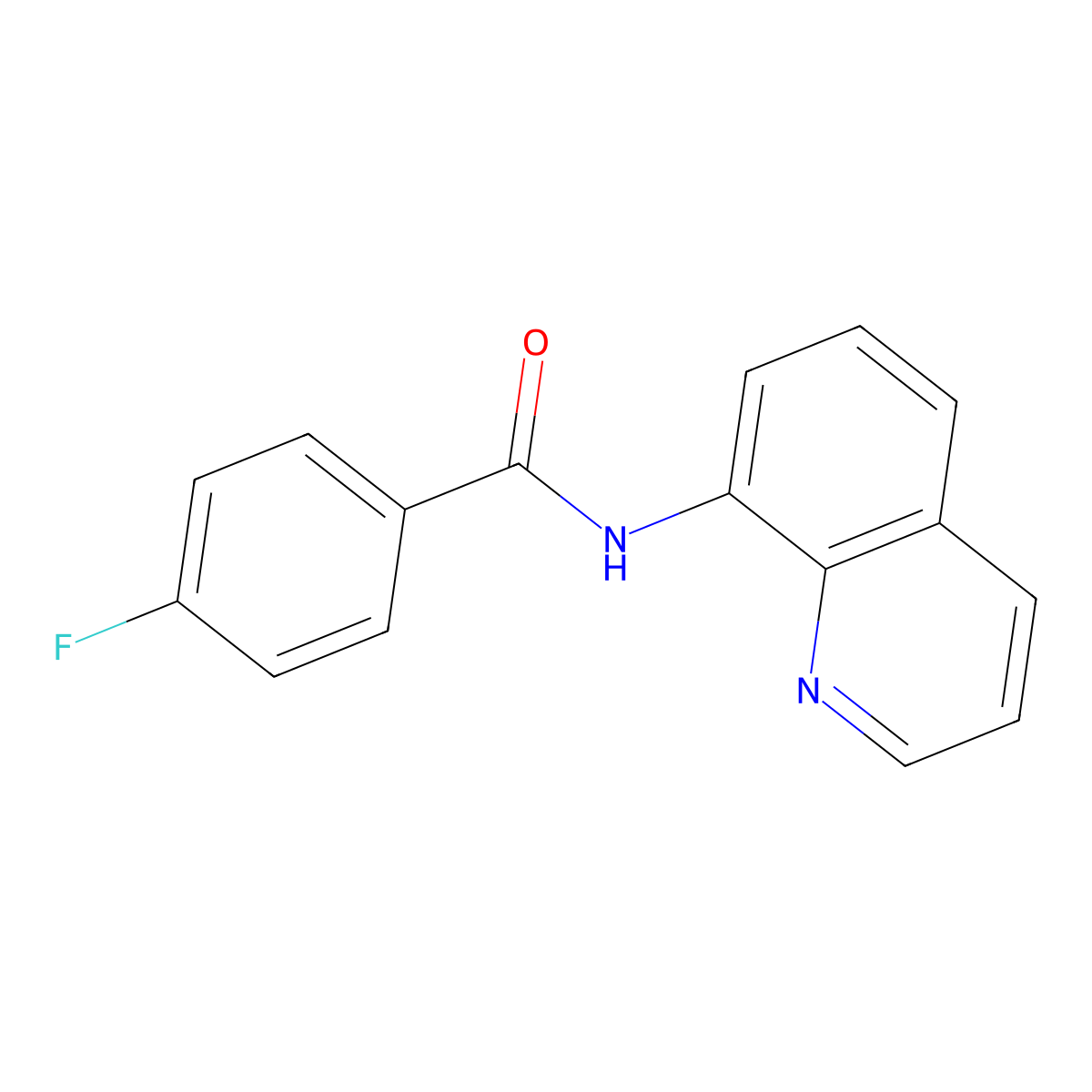 4-fluoro-N-(quinolin-8-yl)benzamide molecular structure, CAS 159090-73-0