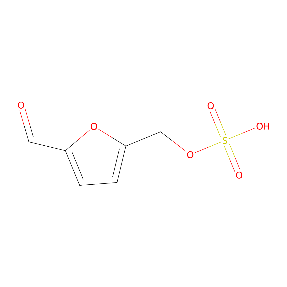 5-Sulfooxymethylfurfural molecular structure, CAS 159091-35-7