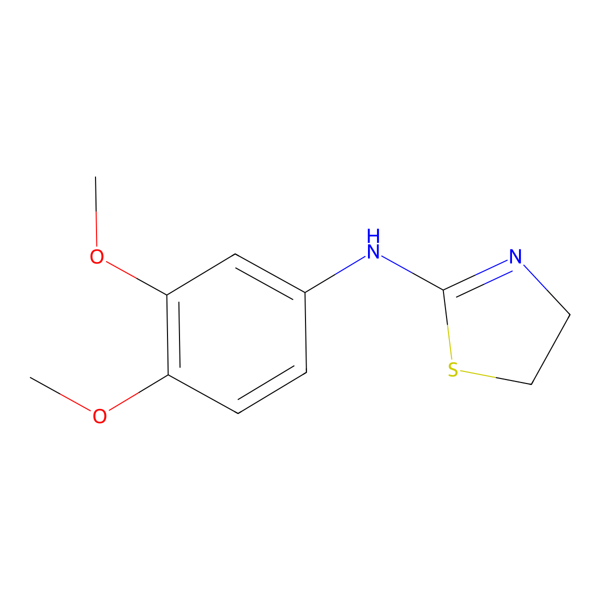 N-(3,4-dimethoxyphenyl)-4,5-dihydro-1,3-thiazol-2-amine molecular structure, CAS 159091-88-0
