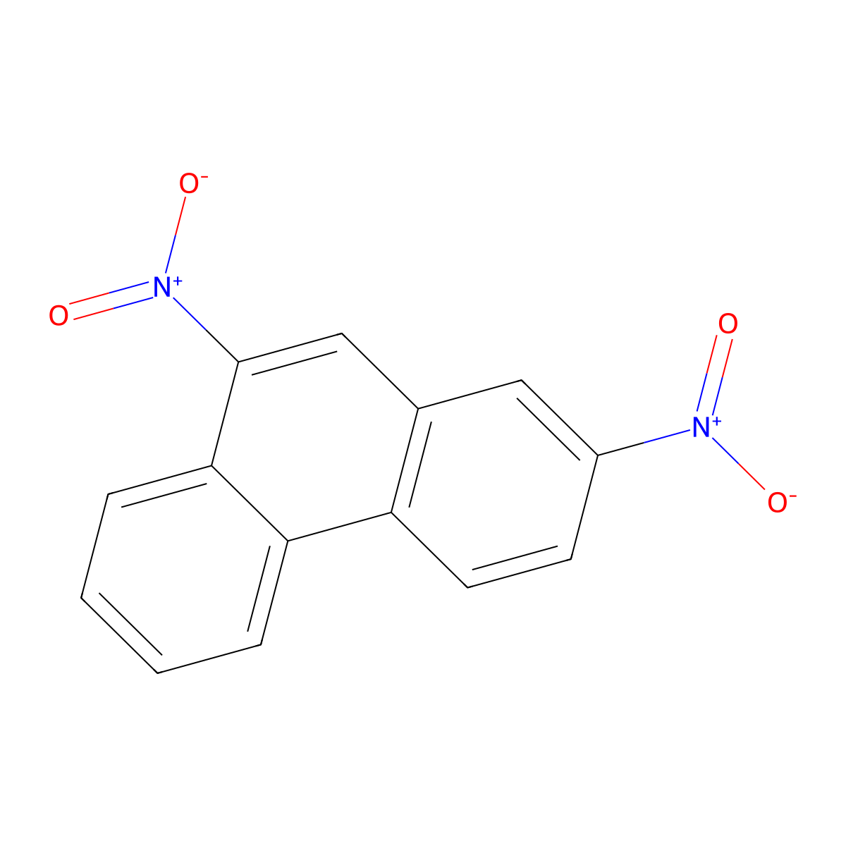 2,9-Dinitrophenanthrene molecular structure, CAS 159092-70-3