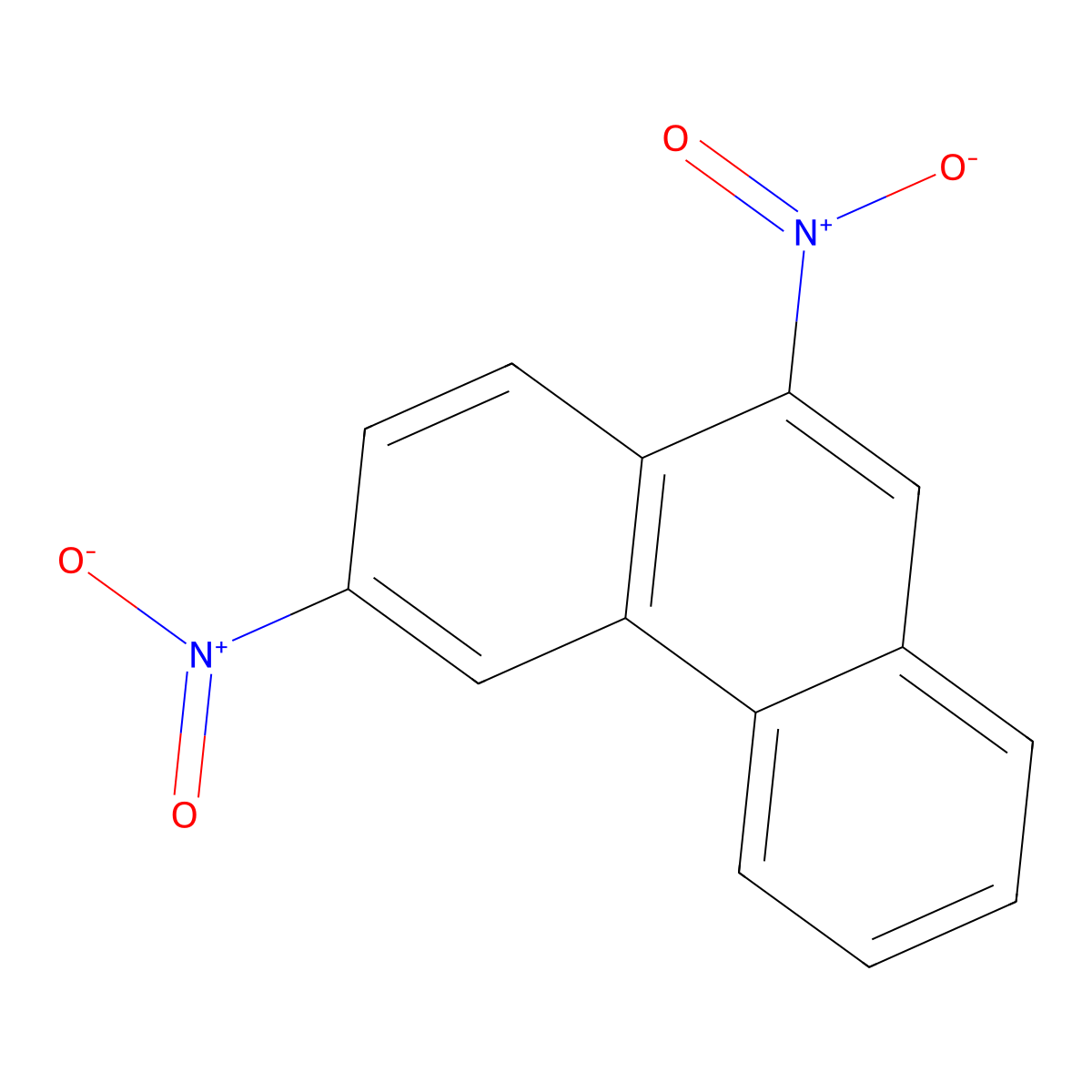 Phenanthrene, 3,10-dinitro- molecular structure, CAS 159092-73-6