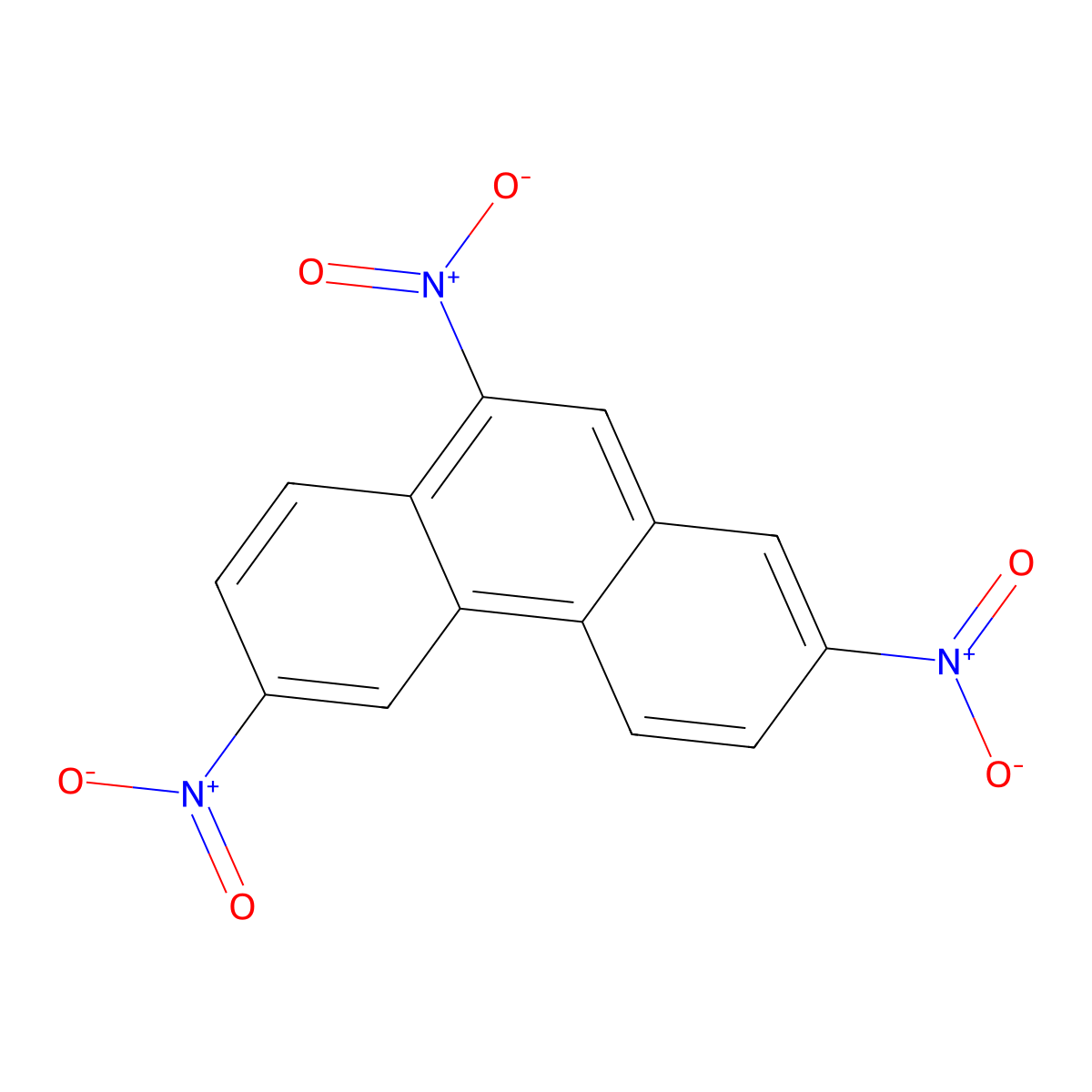 Phenanthrene, 2,6,9-trinitro- molecular structure, CAS 159092-81-6