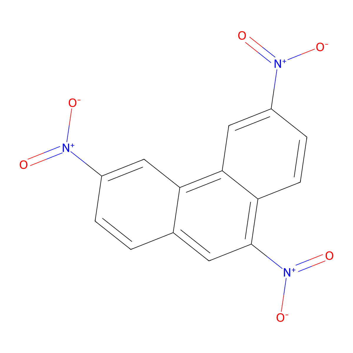 Phenanthrene, 3,6,9-trinitro- molecular structure, CAS 159092-84-9