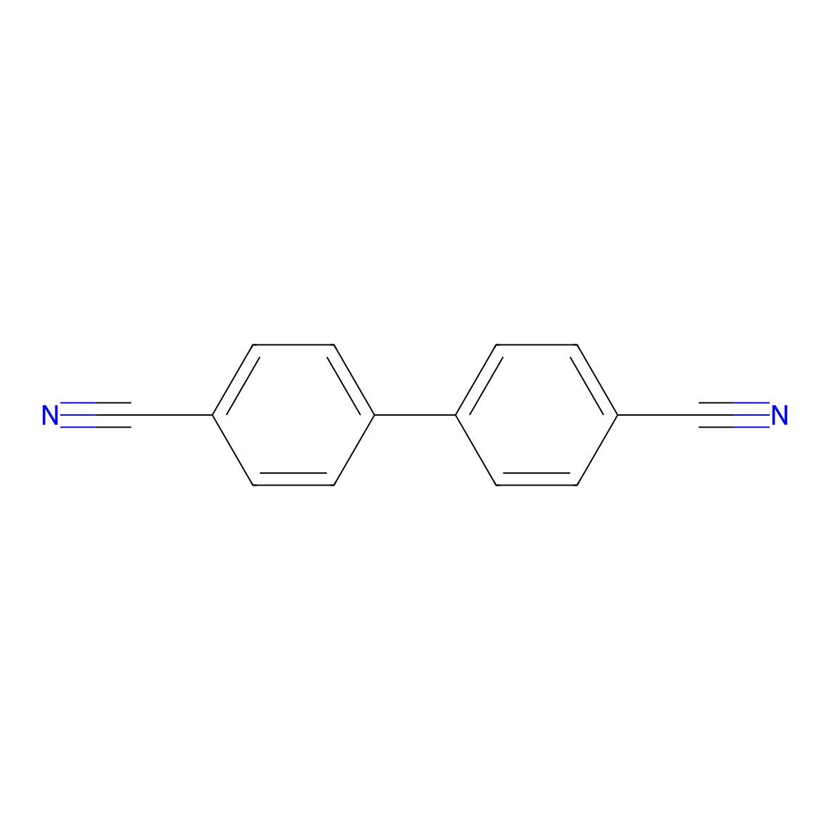 (1,1'-Biphenyl)-4,4'-dicarbonitrile molecular structure, CAS 1591-30-6