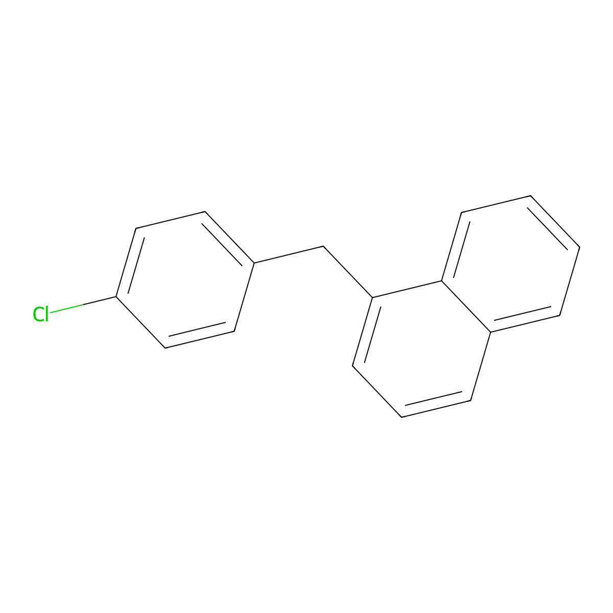 1-(4-Chlorobenzyl)naphthalene molecular structure, CAS 1591-43-1