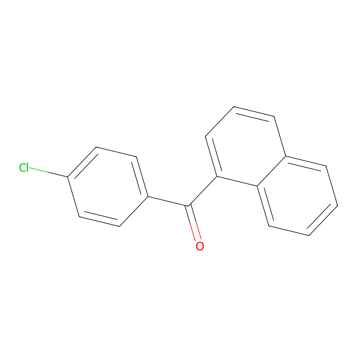 (4-Chlorophenyl)-1-naphthalenylmethanone molecular structure, CAS 1591-44-2