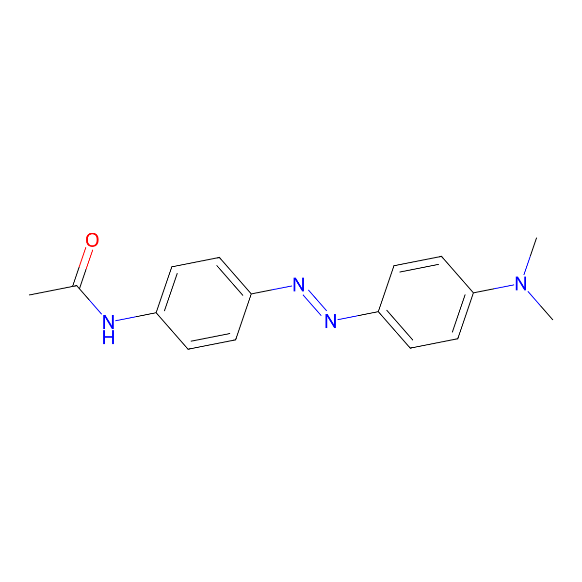 4'-((p-(Dimethylamino)phenyl)azo)acetanilide molecular structure, CAS 1591-56-6