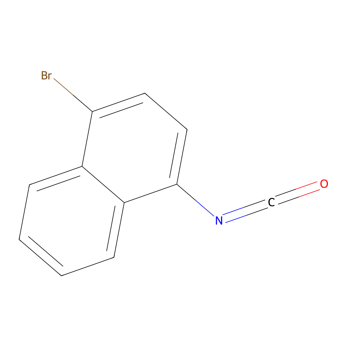 1-Bromo-4-isocyanatonaphthalene molecular structure, CAS 1591-96-4