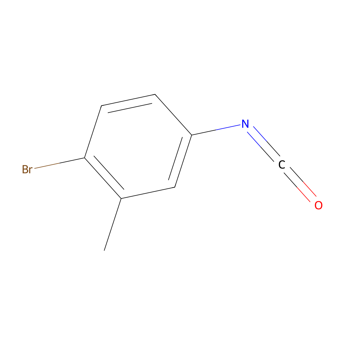1-Bromo-4-isocyanato-2-methylbenzene molecular structure, CAS 1591-97-5