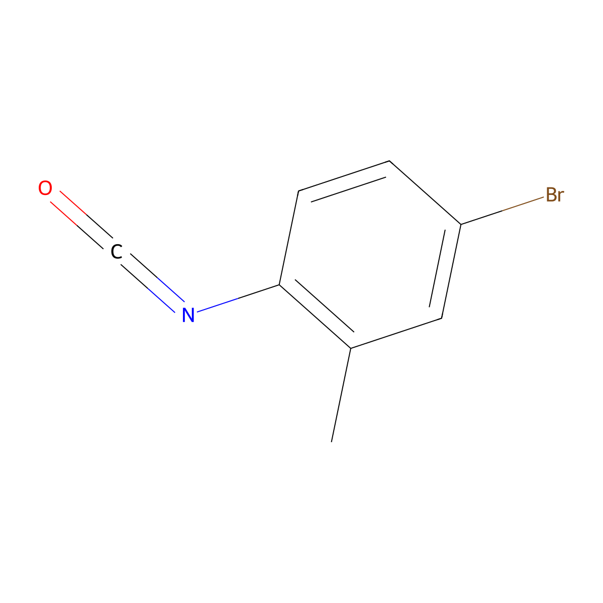 4-Bromo-2-methylphenyl isocyanate molecular structure, CAS 1591-98-6