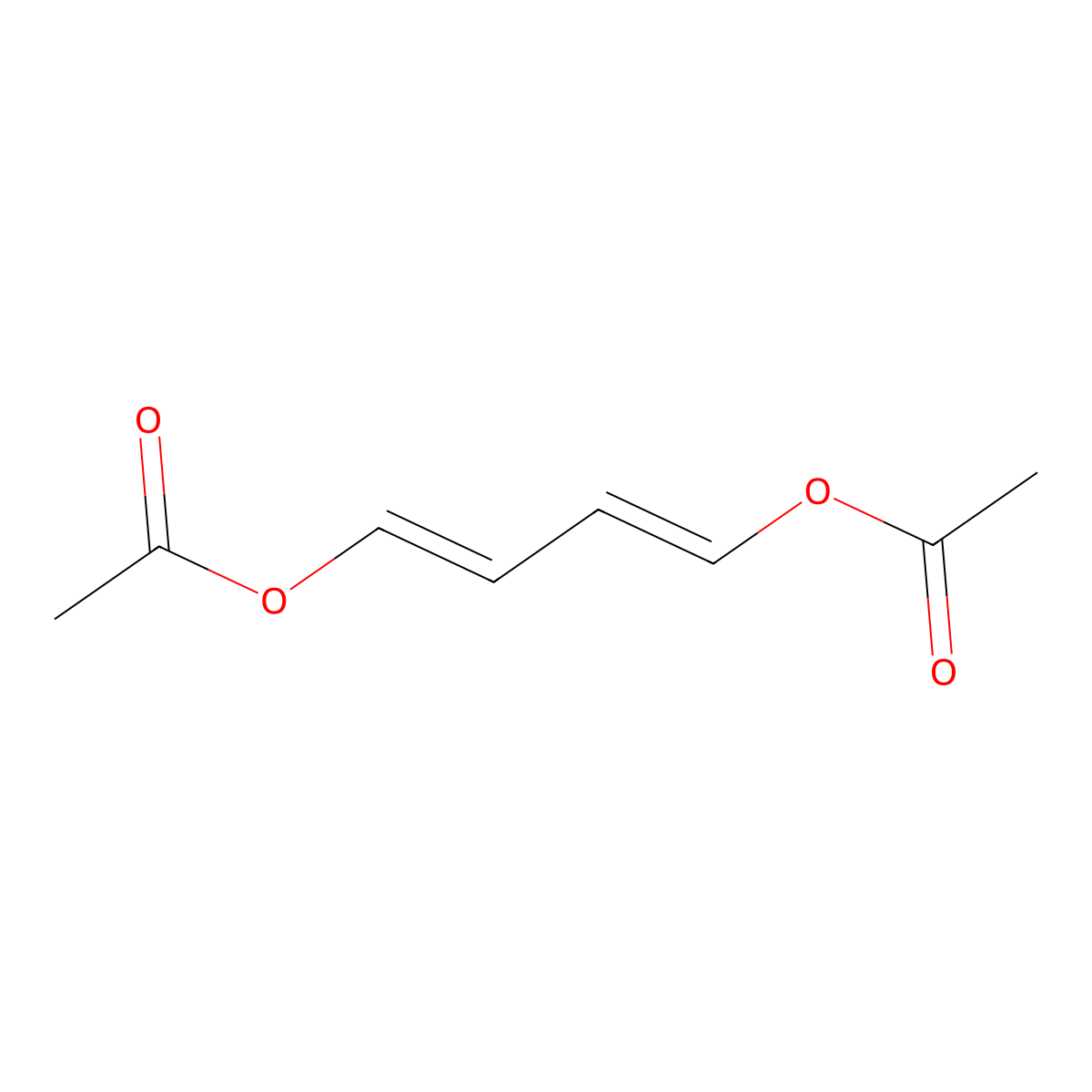 trans,trans-1,4-Diacetoxy-1,3-butadiene molecular structure, CAS 15910-11-9