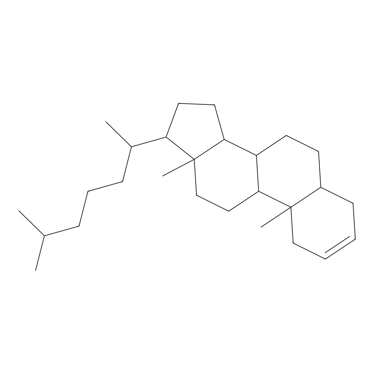 Cholest-2-ene molecular structure, CAS 15910-23-3