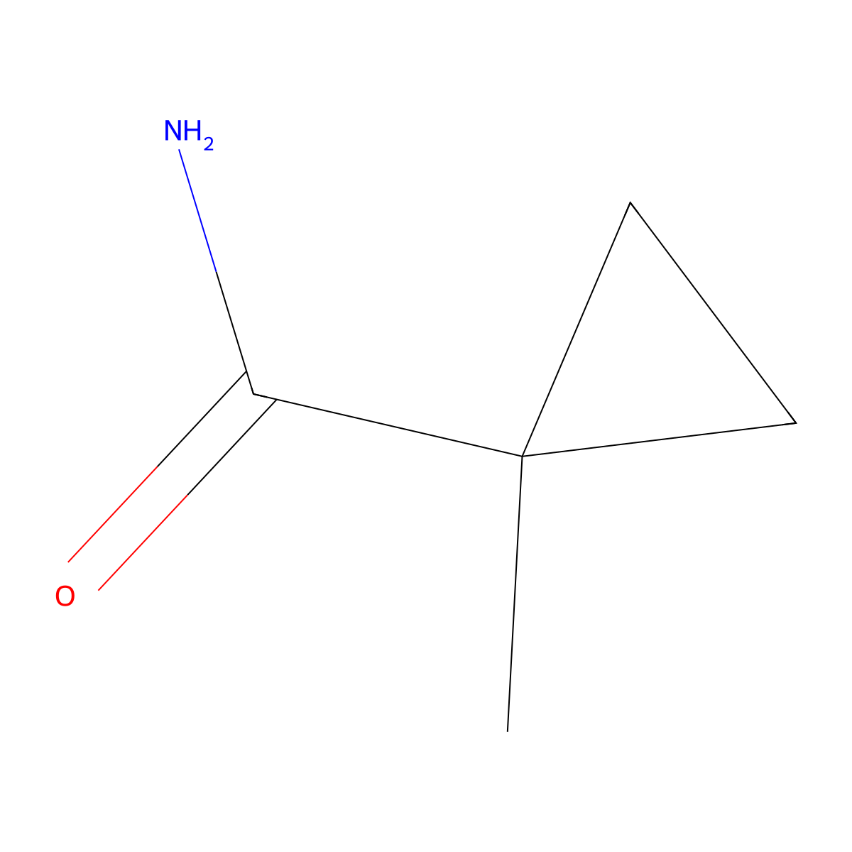 1-Methylcyclopropanecarboxamide molecular structure, CAS 15910-91-5