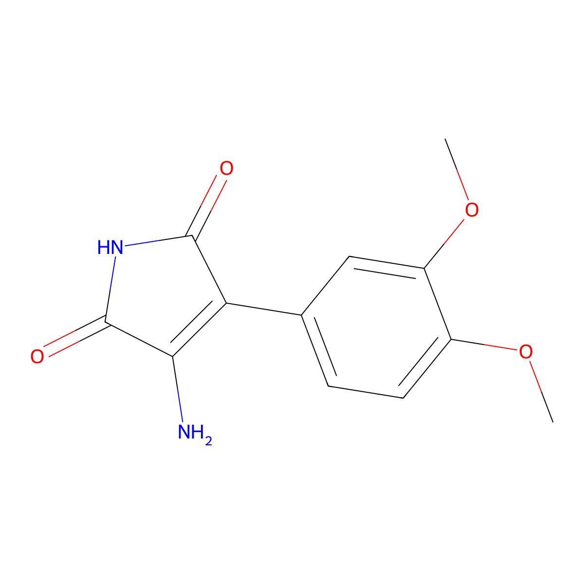 3-amino-4-(3,4-dimethoxyphenyl)-1H-pyrrole-2,5-dione molecular structure, CAS 159109-08-7
