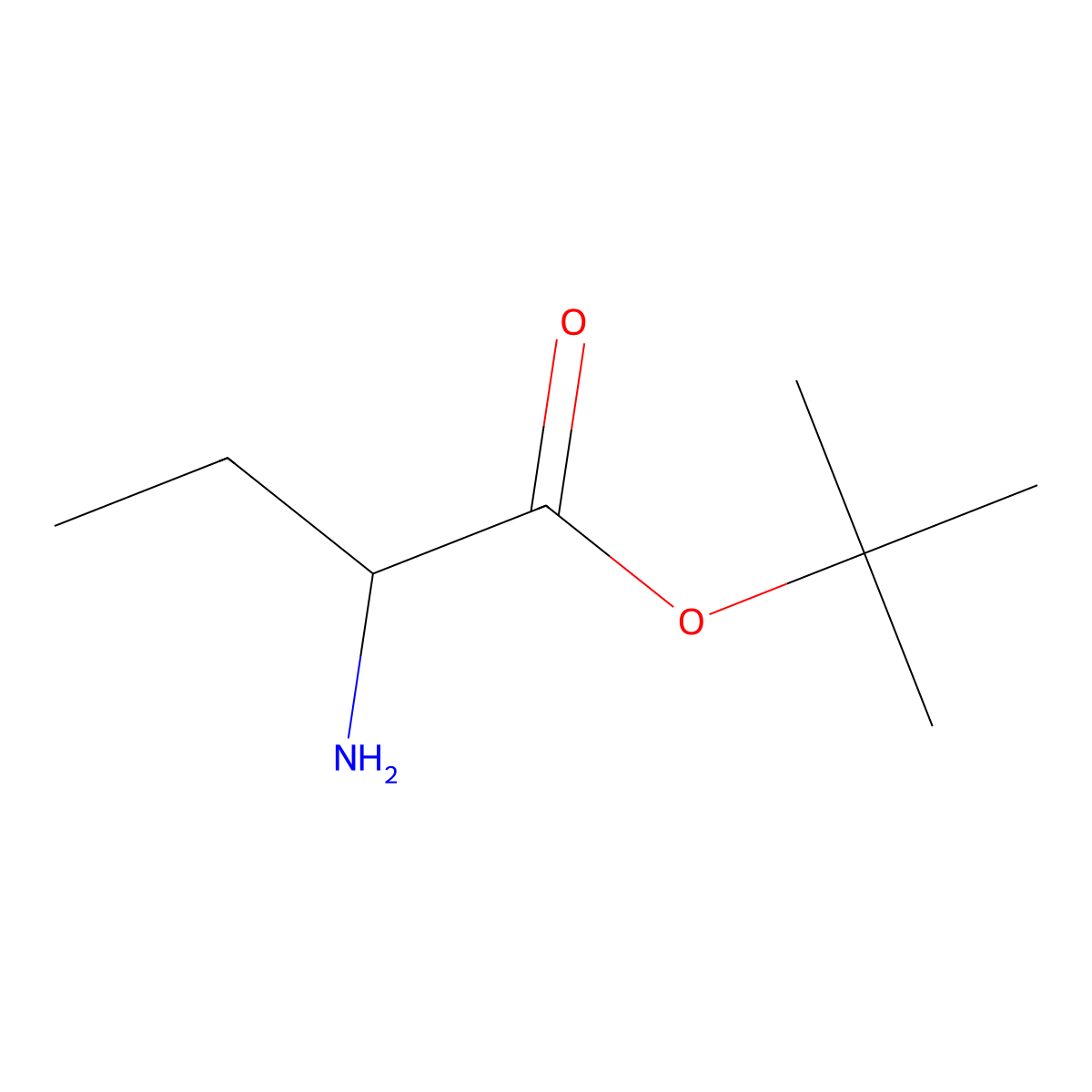 tert-Butyl 2-aminobutanoate molecular structure, CAS 15911-72-5