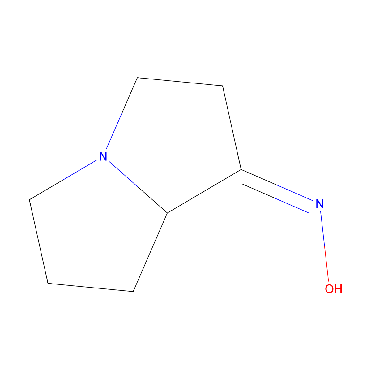 N-(hexahydro-1H-pyrrolizin-1-ylidene)hydroxylamine molecular structure, CAS 15912-22-8