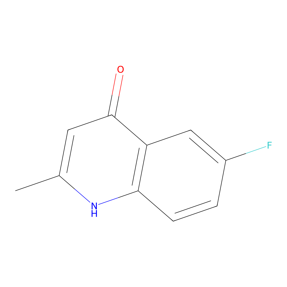 6-Fluoro-2-methylquinolin-4-ol molecular structure, CAS 15912-68-2