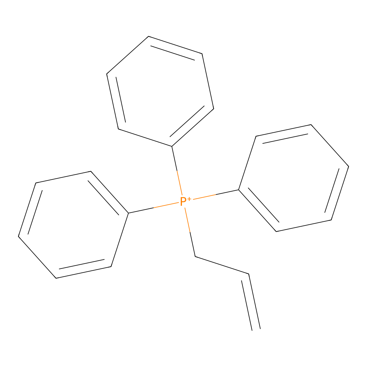 Allyltriphenylphosphonium molecular structure, CAS 15912-76-2